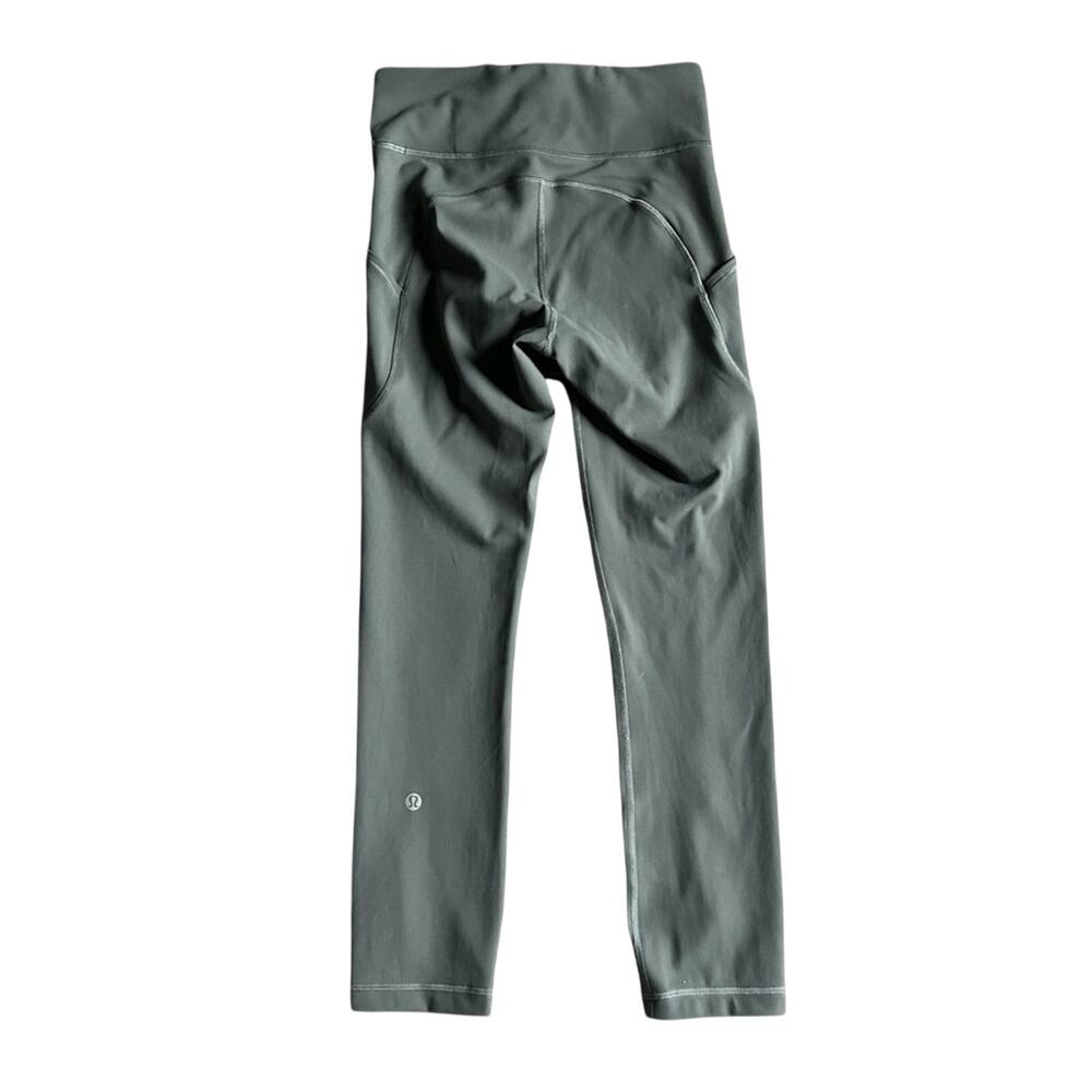 Lululemon High-Rise Crop with Pockets Gray Sage
